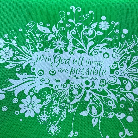 NWT Green Tote Bag and Inspirational Notebook Set - Picture 5 of 8